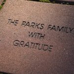 Bricks at the Homecoming statue in Victoria, BC